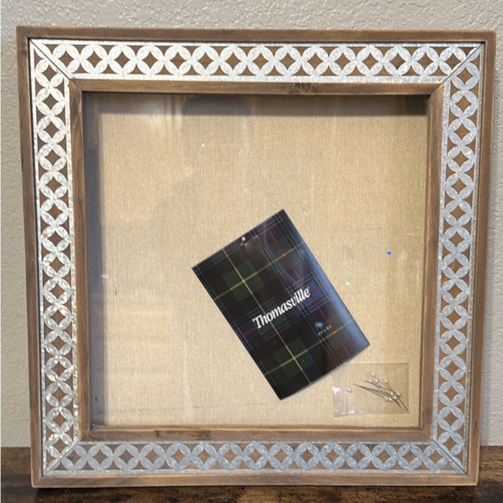 Thomasville Lattice Silver and Brown Picture Frame